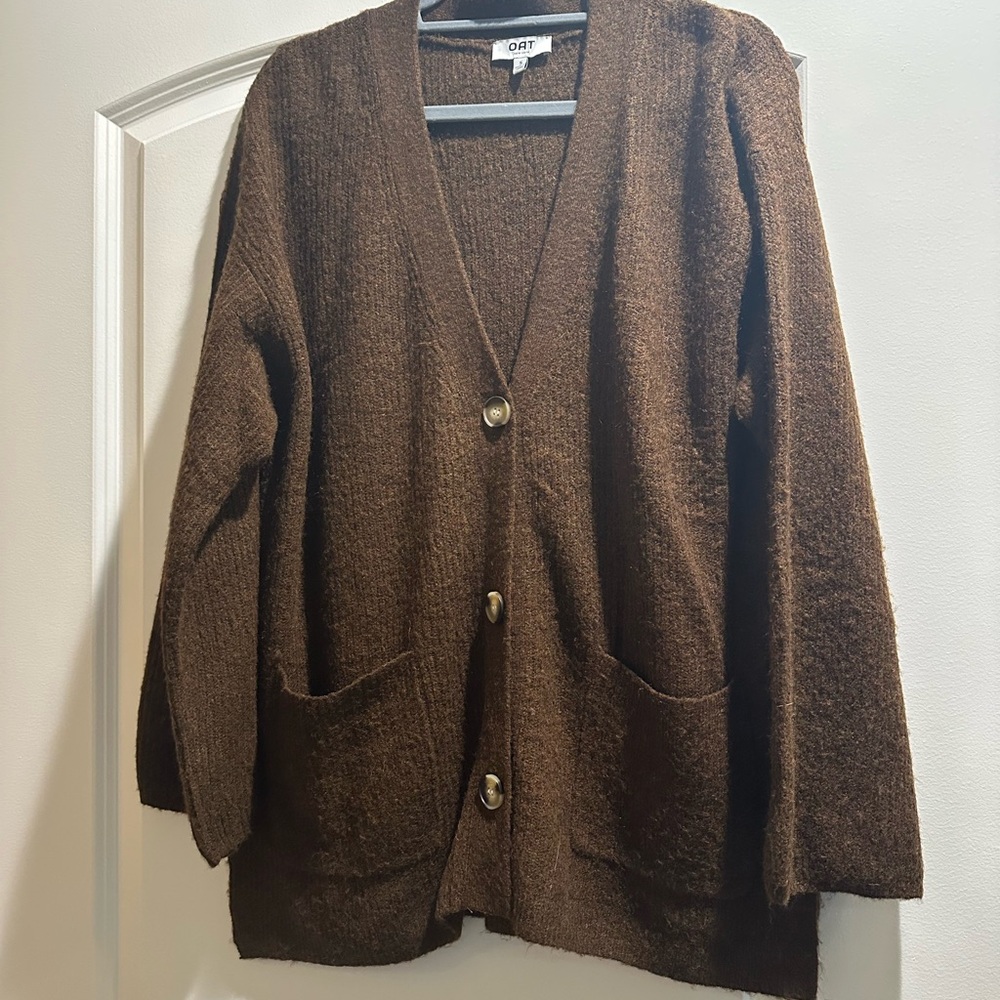 Oat New York brown cardigan